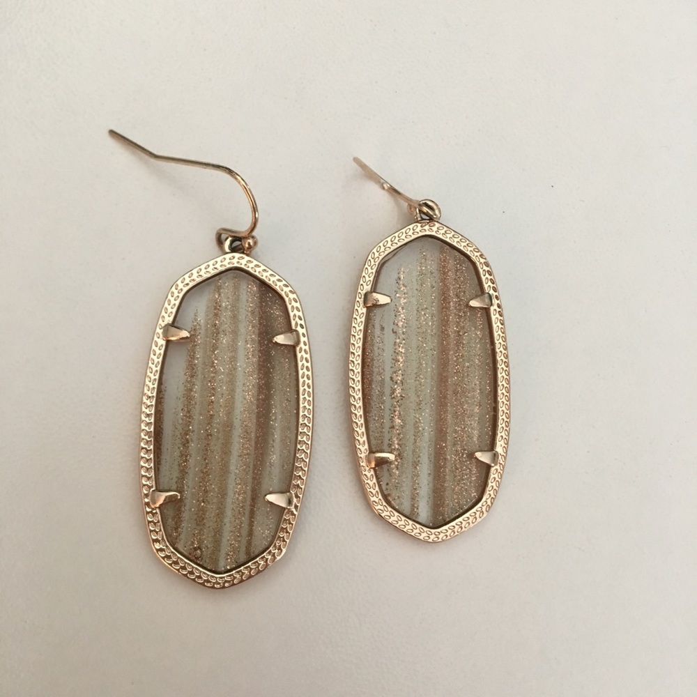 Kendra Scott Elle clear / rose gold sparkles